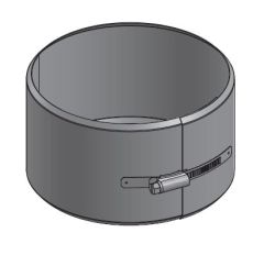 16" Diámetro, Ducto de Grasa de Pared Simple, Banda de Bloqueo de Longitud de Corte