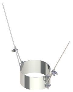 20" Diámetro, Ducto de Grasa de Pared Simple, Banda de Soporte Ligera