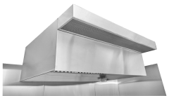 17' X 48" HOODMART SISTEMAS DE CAMPANA DE RESTAURANTE GRC con Aire de Reposición Temperado PSP